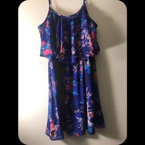 Blue floral dress